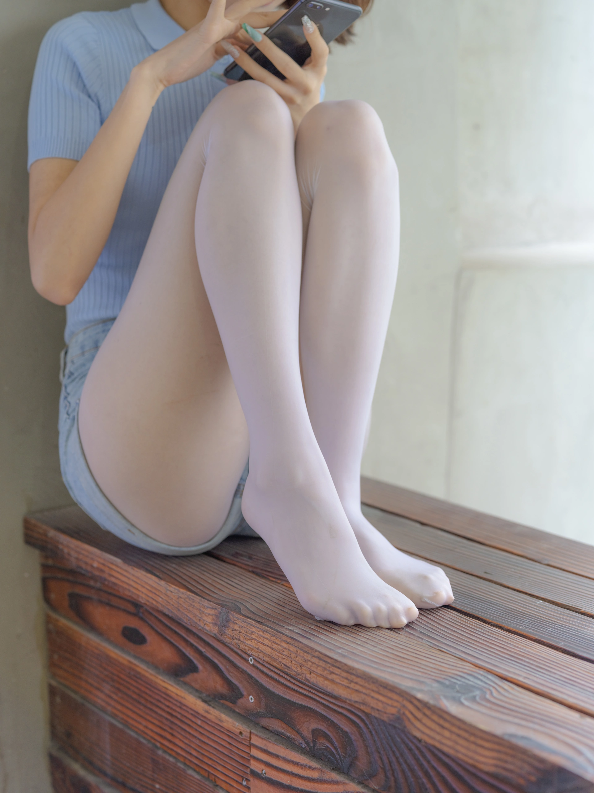 森萝财团写真 – 媛媛 试拍 15D超薄白丝插图3
